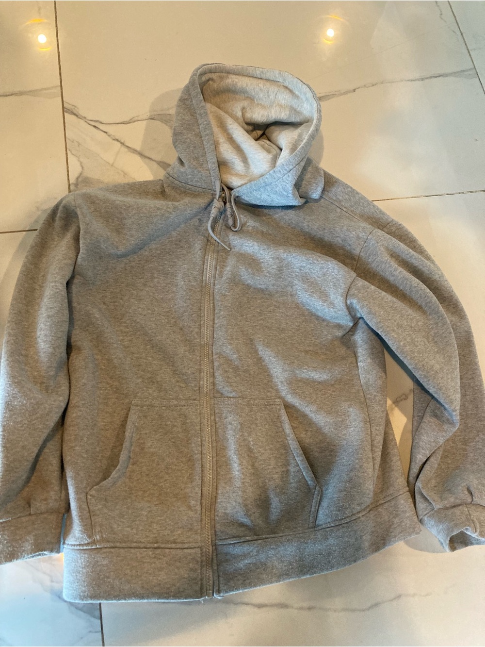 Everyday Women's Light Gray Zip Hoodie Shrug